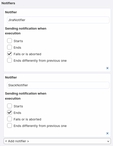 Multiple notifiers